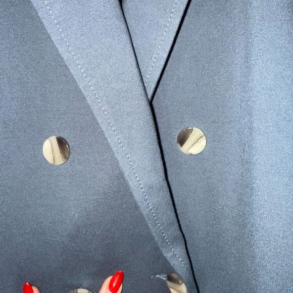 Betabrand Double Breasted Blazer - Dusty Blue XL - Picture 4 of 6